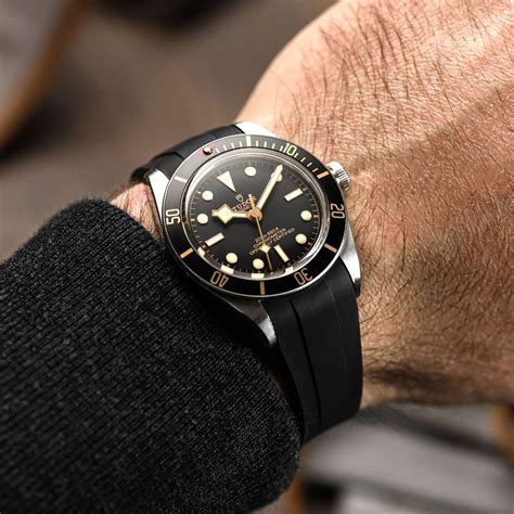 buy tudor black bay leather strap|black bay 58 rubber strap.